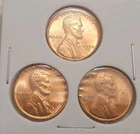 Fifties PDS Lincoln Wheat Red Cent Uncirculated 3 Coin Set Free Post