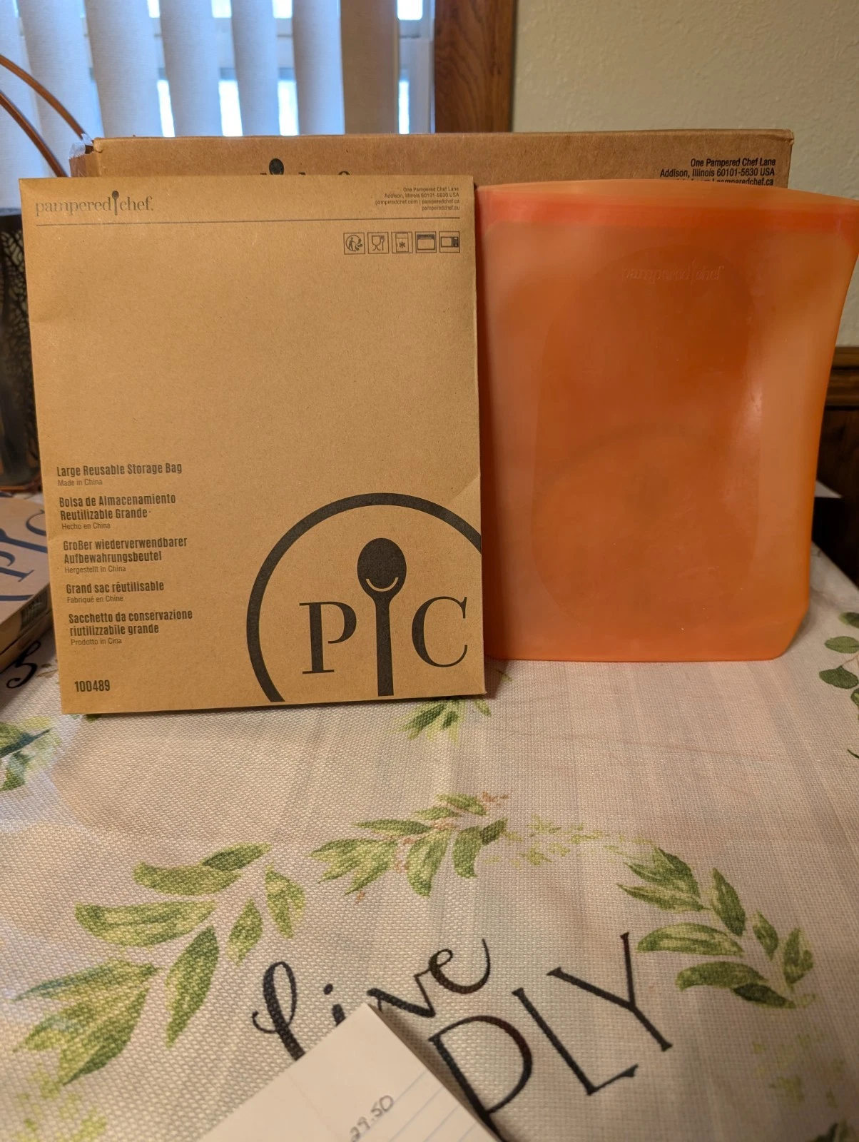 Pampered Chef Large Reusable 8 Cup Silicone Sealable Bag
Opens in a new window or tab