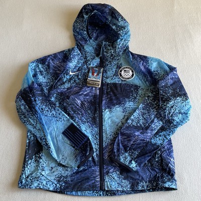 Nike ACG Olympic Team USA Women Medium Windbreaker Jacket Blue
