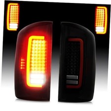 LED Tail Lights Pair Fit for Dodge RAM 1500 Pickup 07 Black Housing Smoked Lens
