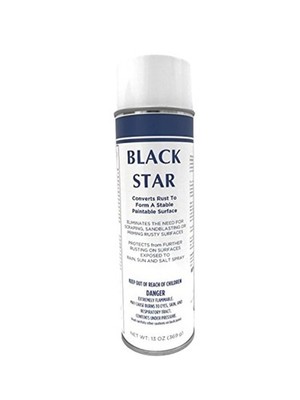 BLACK STAR Rust Converter - Converts Rust on Any Steel Surface - 1 Aerosol Sp...
