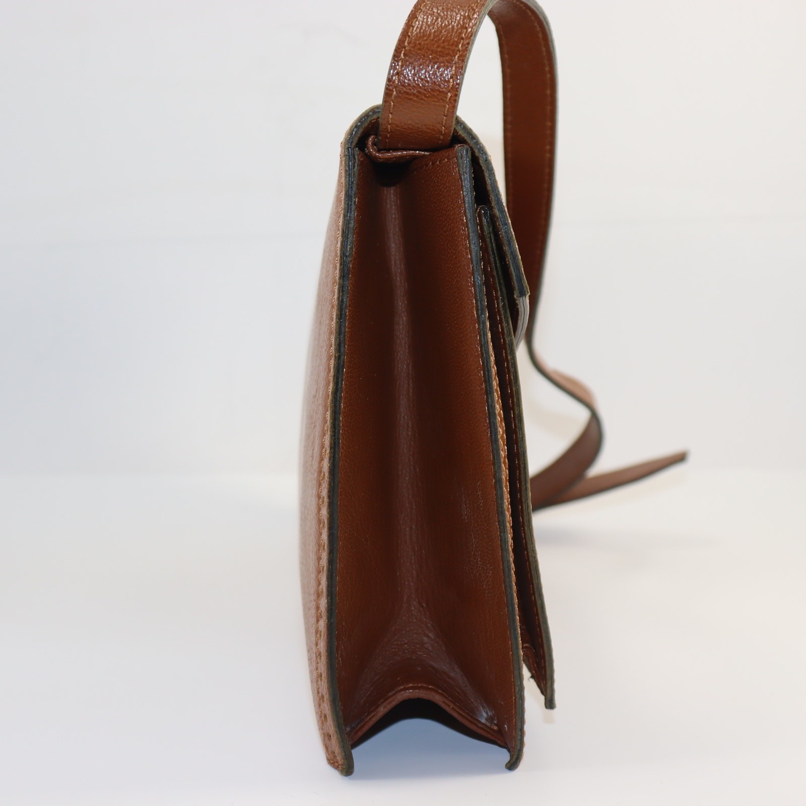 Borsa Yves Saint Laurent vintage in pelle marrone a due vie borsa YSL