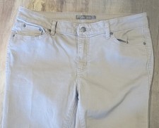 Pantalone denim dritto Prana donna 12/31 28' cuciture interne grigio cotone biologico elasticizzato
