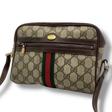 GUCCI Vintage GG Shoulder Bag Pochette Good Used Authentic