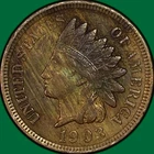 1903 Indian Head Cent Choice Extremely Fine XF+ Coin, Cleaning #38234