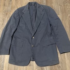 Polo by Ralph Lauren Blazer Sport Coat Dark Navy Made in USA 40L