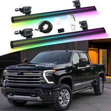 2pcs Electric Side Steps W Dual Led Light Fits For Chevrolet Silverado 2019-2026