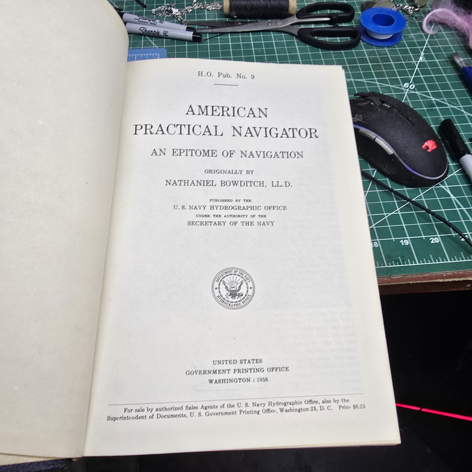 1958 American Practical Navigator Bowditch H. O. Pub. No. 9 Epitome of Navig.