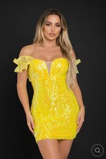 WOMEN'S SLEEVELESS V-NECK BODYCON SEQUINS MINI DRESS