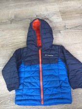 Columbia Omni-Heat Hooded Puffer Jacket Blue 3T Baby Toddler Outerwear Boy