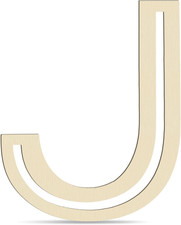 Large Wooden Letters 14 Inch for Wall Decor Crafts Big Wood Letter J 1/5 Inch Th