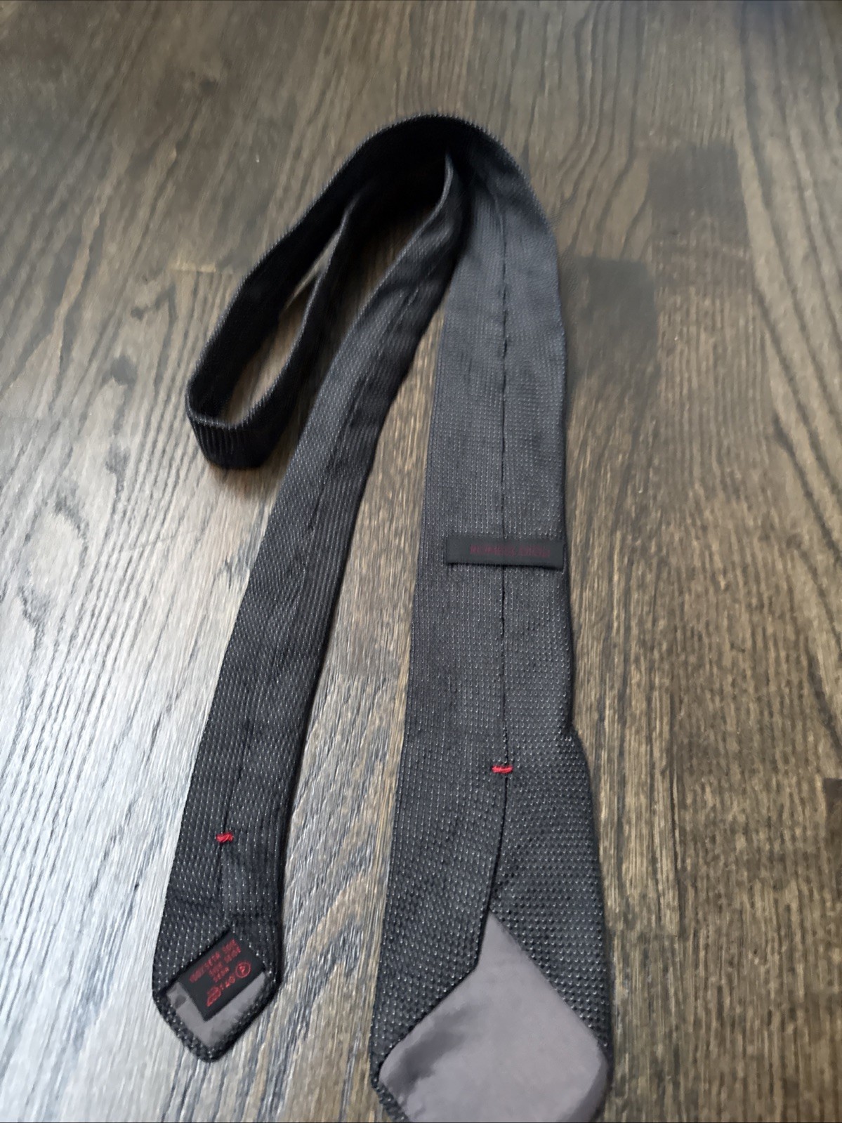Vintage Romeo Gigli Men’s Tie, Charcoal 100percent Silk, Italy Moody image 5