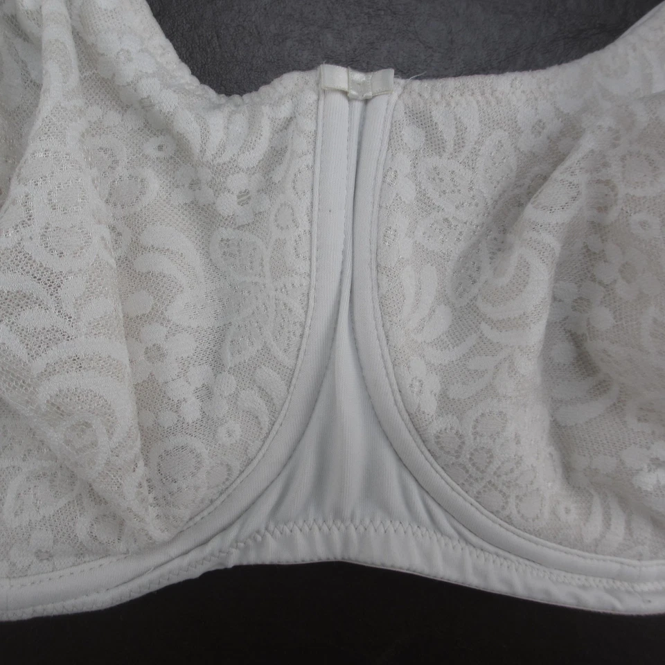 Sujetador Amoena Annette WB para mujer 46D blanco encaje con aros correas ajustables 44028 Foto 3 de 4