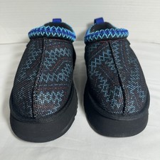 Ugg Tazz Maxi Tasman Slippers Women's 8 Black  Blue Shearling Platform Fleece