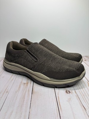 Skechers Relaxed Fit Expected 2.0 Arago Men's Olive Brown Slip On Sneakers Sz 12