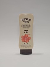 Hawaiian Tropic Sheer Touch Lotion Sunscreen SPF 70, 8oz | Broad Spectrum 1 Pack 2.12 per gallon