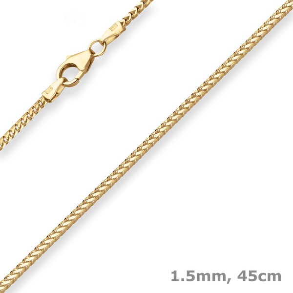 1,5Mm Bingokette Collier Halskette Aus 585 Gold Gelbgold 45Cm-image