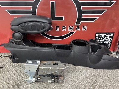 GENUINE MINI F55 F56 F57 BLACK LEATHER ARM REST CENTRE CONSOLE KIT WITH BRACKETS