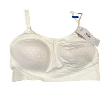 Playtex Secrets Seamless Comfort Bra White Ultra Soft 4831 Size XL Wireless