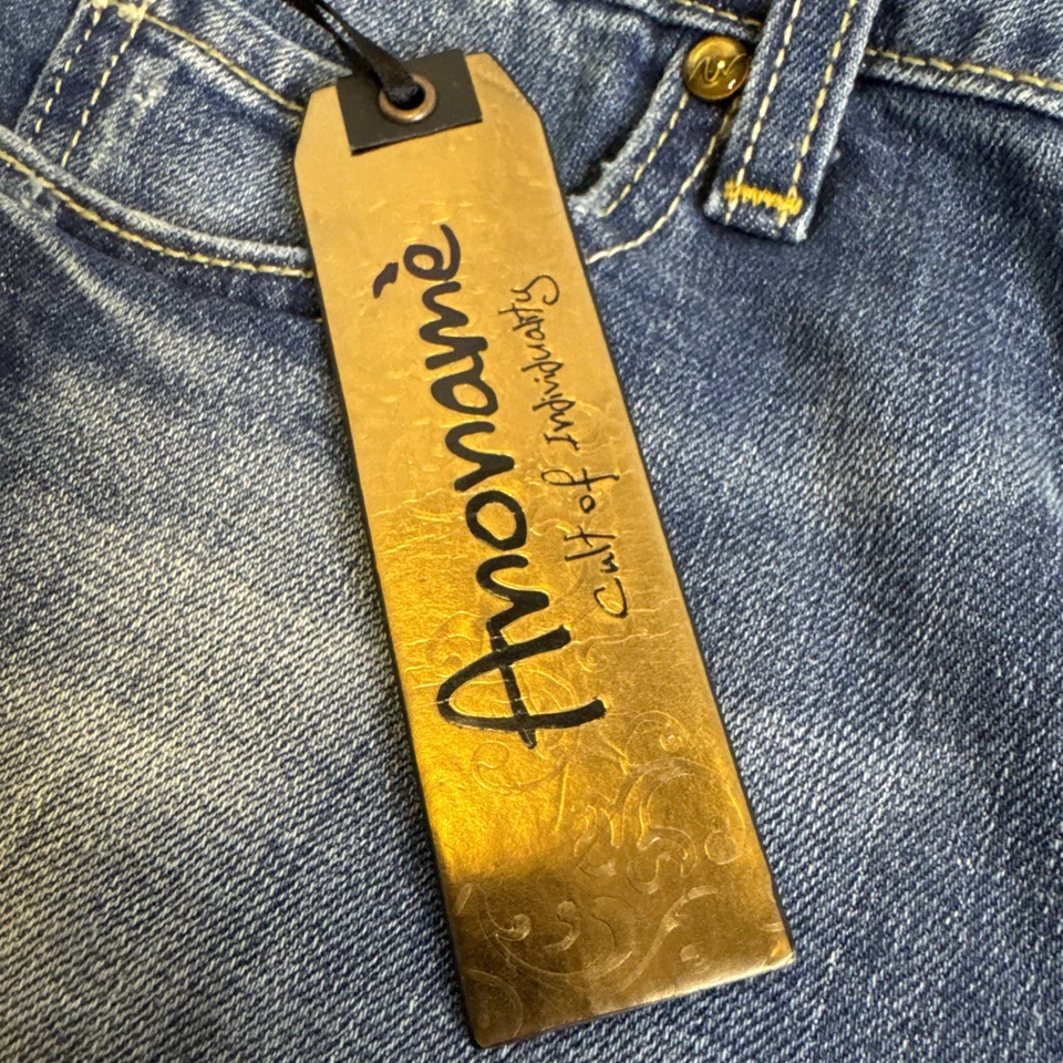 Jeans feminino Cult Of Individuality Paris skinny tamanho 27 X 33 novo com etiquetas - Imagem 3 de 4