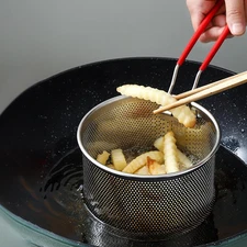 2 Packs Pasta Strainer with Removable Handle Stainless Steel Spaghetti Noodle...