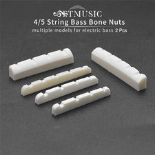 2-pack slotted genuine bone 4/5 string bass nut, multiple models available