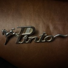 1970s Ford Pinto Vintage Side Panel Grille Horse Metal Emblem USA