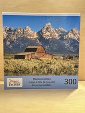 The Jigsaw Puzzle Factory: Mountainside Barn 300-Piece Puzzle, NIB Sealed