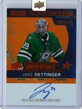 2020-21 Upper Deck Credentials Debut Ticket #DTAA-JO Jake Oettinger Orange /25