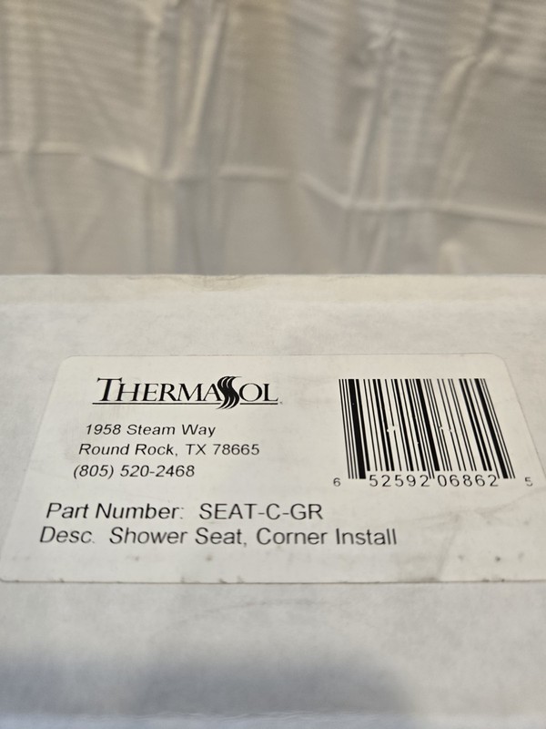 THERMASOL SEAT-C-GR CORNER BAMBOO SHOWER SEAT