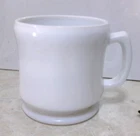 vtg Milk Glass Hobnailed Shaving Mug 3.5in tall 3in top D handle