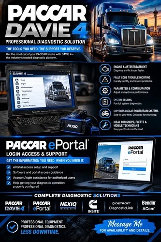 Paccar Davie 4 And Eportal Access Laptop Full Dealership - product listing photo