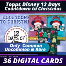 Topps Disney Collect  12 Days Countdown to Christmas [ Common, Uncommon & Rare ]