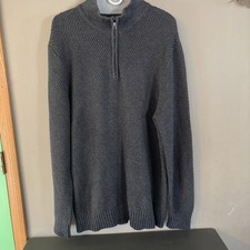 NAUTICA Grey Knit Pullover Sweater 100 Cotton High Neck Men XL NWT 