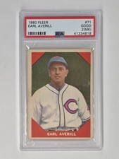 PSA GRADED VINTAGE 1960 Fleer Baseball Greats Earl Averill #71 CLEVELAND INDIANS