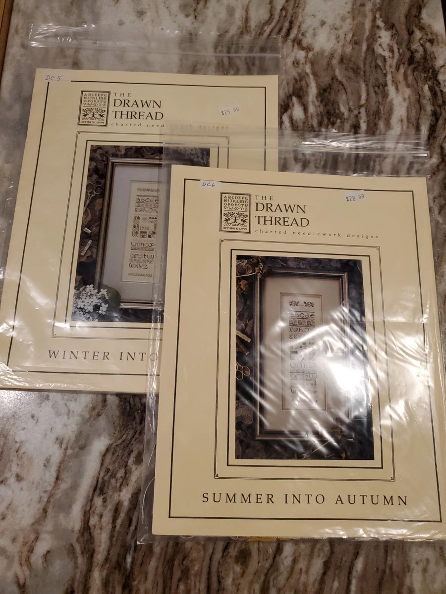 Lot Of 2 The Drawn Thread Cross Stitch Kits - Seasons Theme
