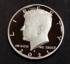 2021 S  Kennedy Half Dollar  Gem Silver Proof .999 Fine Silver    Lot  4747