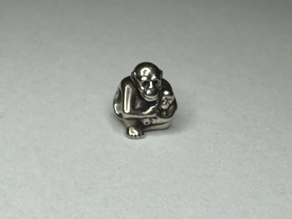 Pandora Sterling Silber Charm Affe mit Kind 