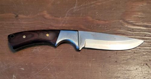 Winchester Surgical Stainless Fixed Drop Blade Brown Wood Handle Knife