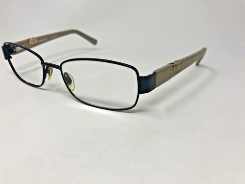 NINA RICCI NR2401CF Eyeglasses Frame 52-17-135 Black Matte/Beige Polish VD33