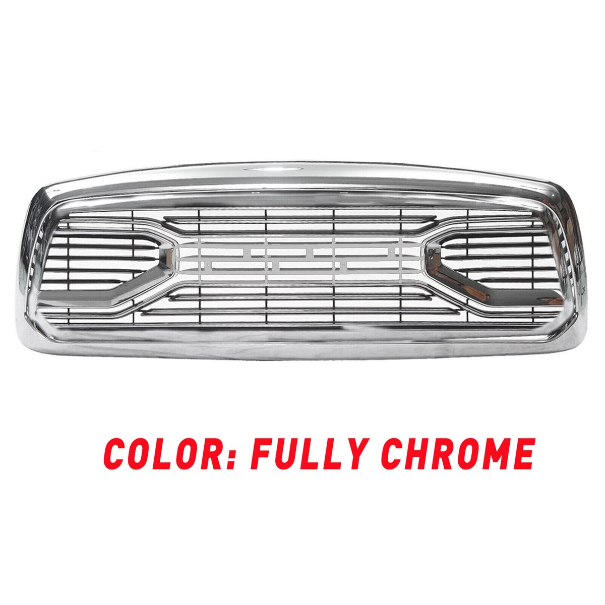 Chrome Mesh Front Grille With Letters For 2013-2018 Dodge RAM 2500/3500 – Direct Replacement