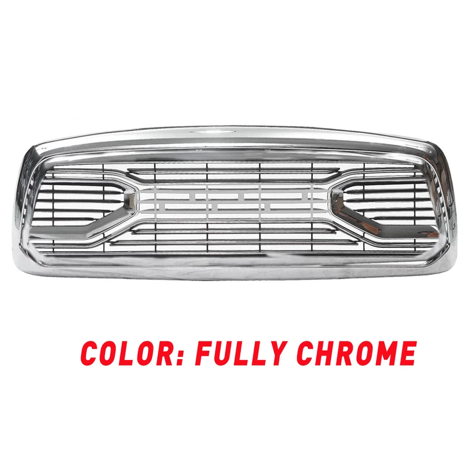 Grille For 2013 2014 2015 2016 2017 2018 Dodge Ram 2500 Chrome Grill W/ Letters - Image 2 of 4