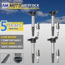 4Pack Heavy Duty Ignition Coil Iridium Spark Plug For Toyota Corolla Prius UF596