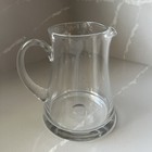 Krosno Poland Clear Glass Pitcher Jug Contemporary Modern Heavy Original Sticker