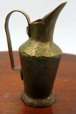 Antique German Copper WATER EWER Pitcher 1:12 Dollhouse Miniature