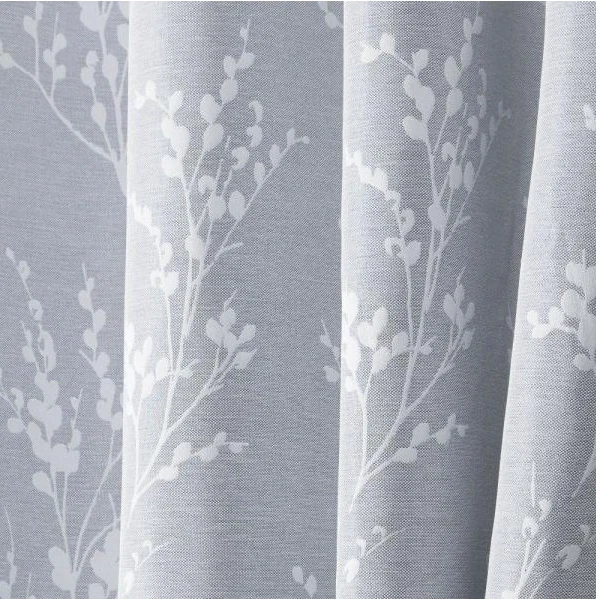  Poliéster floral azul 52 pulgadas W x 84 in. Cortina oscurecedora habitación L (juego de 2) Foto 3 de 4