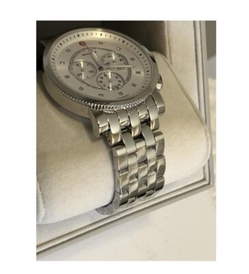New Michele Silver Sport Sail Diamond MWW01K000122 Watch | eBay display picture 2