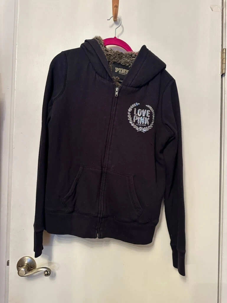 UNDERCOVER Cappotto con cappuccio Victorias Secret rosa lim ed sfilata paillettes pelliccia bling nuovo con etichette S