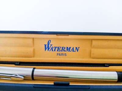 Vintage Waterman Paris Stainless Steel Fine Tip Ball Point Pen