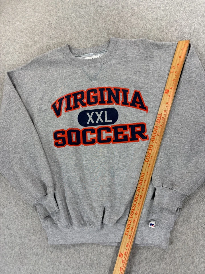 Virginia Cavaliers Authentic Team Issue SOCCER Crew Sweatshirt (Men's XL) Gray - Image 4 of 4